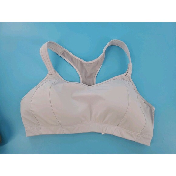 Syrokan Sports Bra Women's 42 DD Grey Mesh Detail Racerback Adjustable Straps - Picture 4 of 9